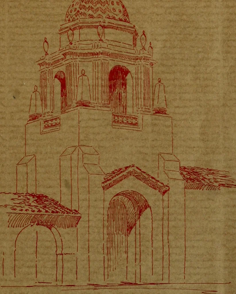 An illustration from The Architect & engineer of California and the Pacific Coast, 1905, leaf 6