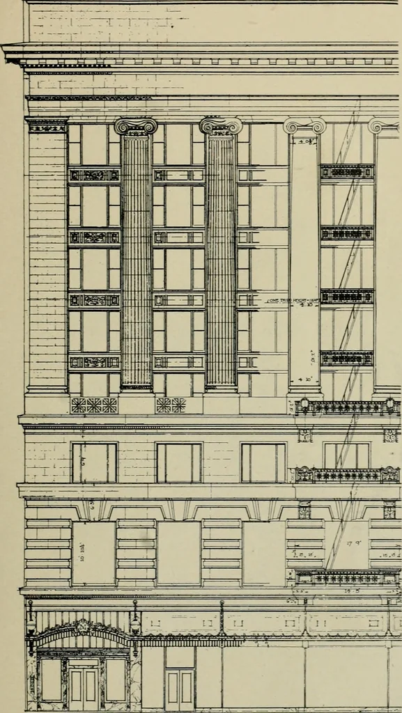 An illustration from The Architect & engineer of California and the Pacific Coast, 1905, leaf 64