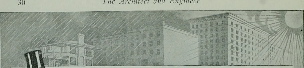 An illustration from The Architect & engineer of California and the Pacific Coast, 1905, leaf 37