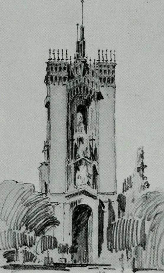 An illustration from The Architect & engineer of California and the Pacific Coast, 1905, leaf 215