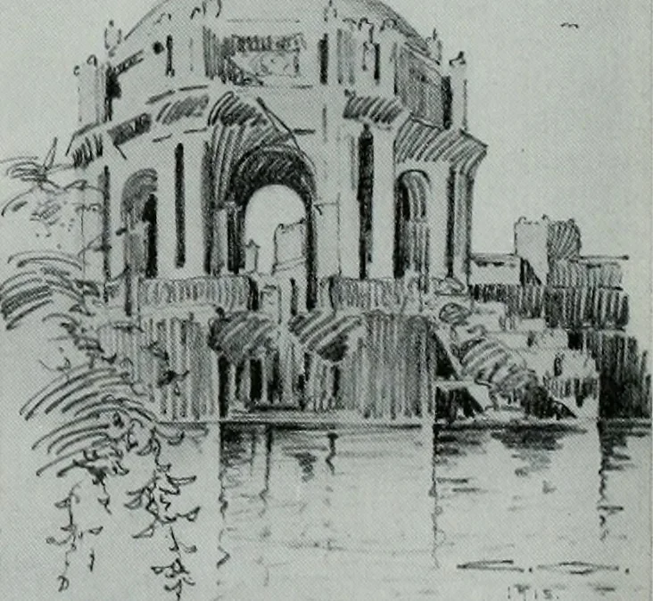 An illustration from The Architect & engineer of California and the Pacific Coast, 1905, leaf 215