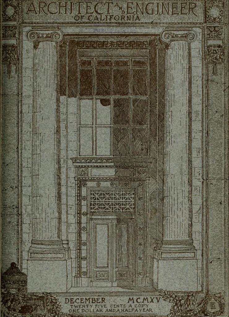 An illustration from The Architect & engineer of California and the Pacific Coast, 1905, leaf 326