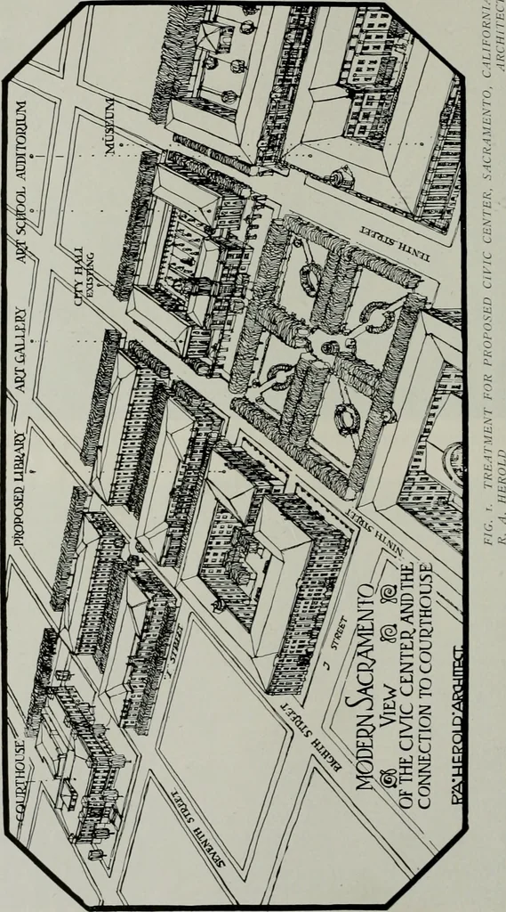 An illustration from The Architect & engineer of California and the Pacific Coast, 1905, leaf 129