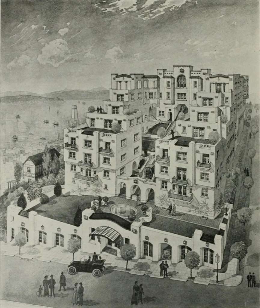 An illustration from The Architect & engineer of California and the Pacific Coast, 1905, leaf 13
