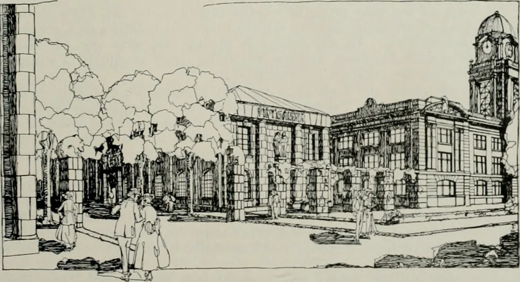 An illustration from The Architect & engineer of California and the Pacific Coast, 1905, leaf 134