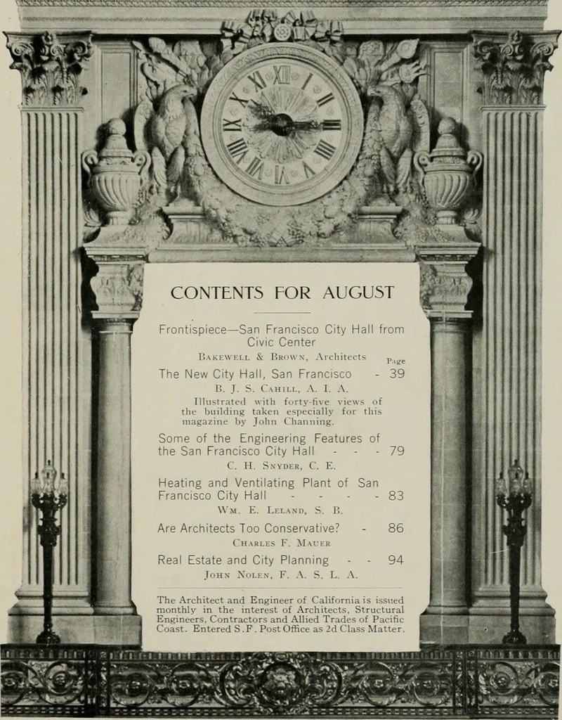 An illustration from The Architect & engineer of California and the Pacific Coast, 1905, leaf 110