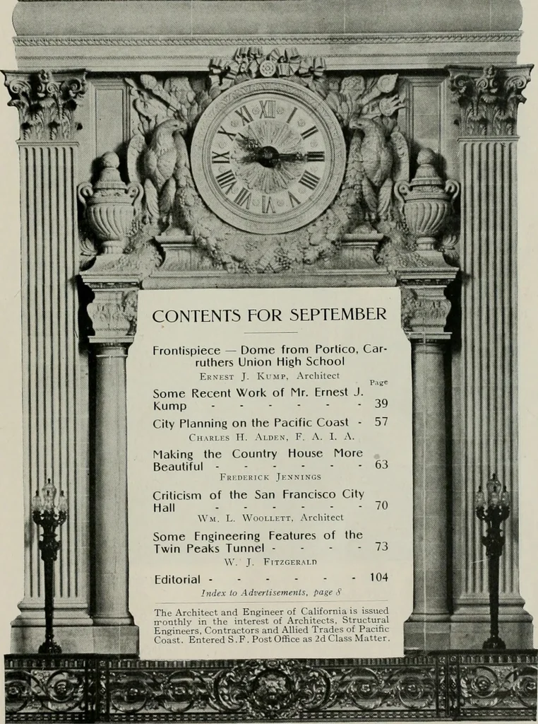 An illustration from The Architect & engineer of California and the Pacific Coast, 1905, leaf 212