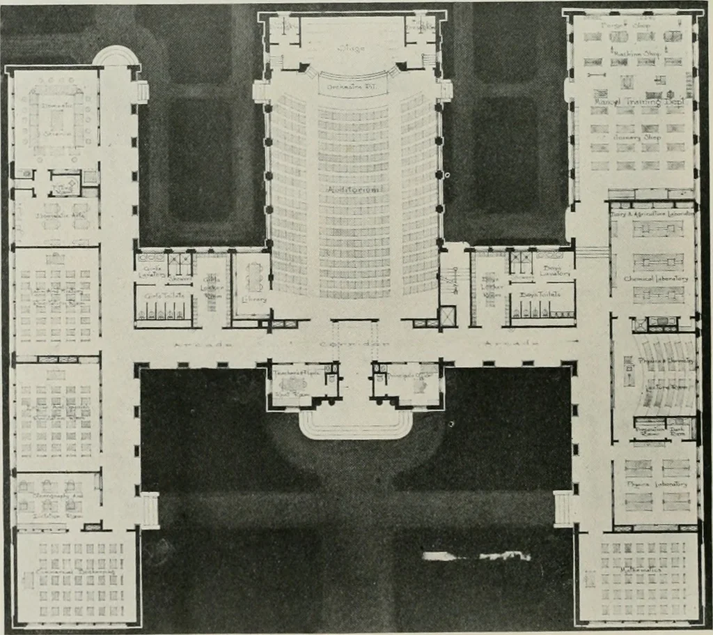 An illustration from The Architect & engineer of California and the Pacific Coast, 1905, leaf 217