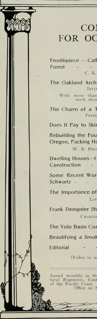An illustration from The Architect & engineer of California and the Pacific Coast, 1905, leaf 310