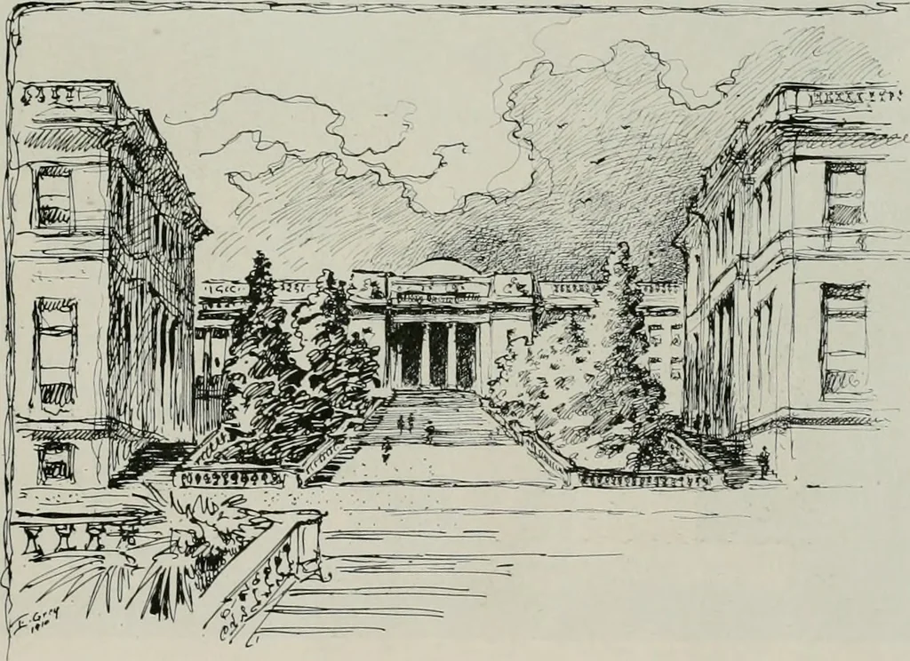 An illustration from The Architect & engineer of California and the Pacific Coast, 1905, leaf 528