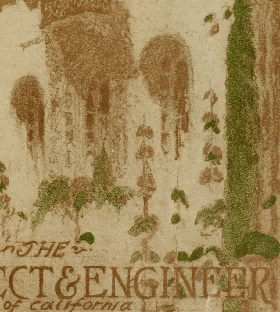 An illustration from The Architect & engineer of California and the Pacific Coast, 1905, leaf 8
