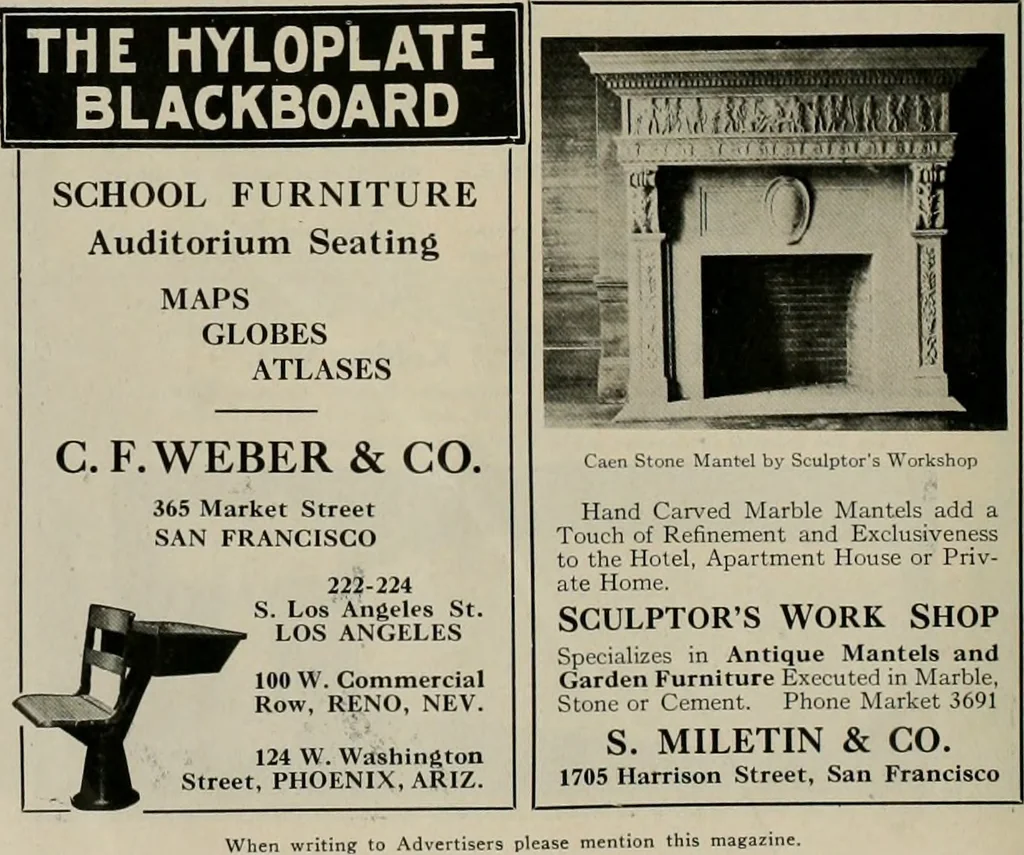 An illustration from The Architect & engineer of California and the Pacific Coast, 1905, leaf 481