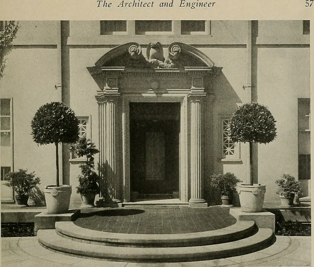 An illustration from The Architect & engineer of California and the Pacific Coast, 1905, leaf 66