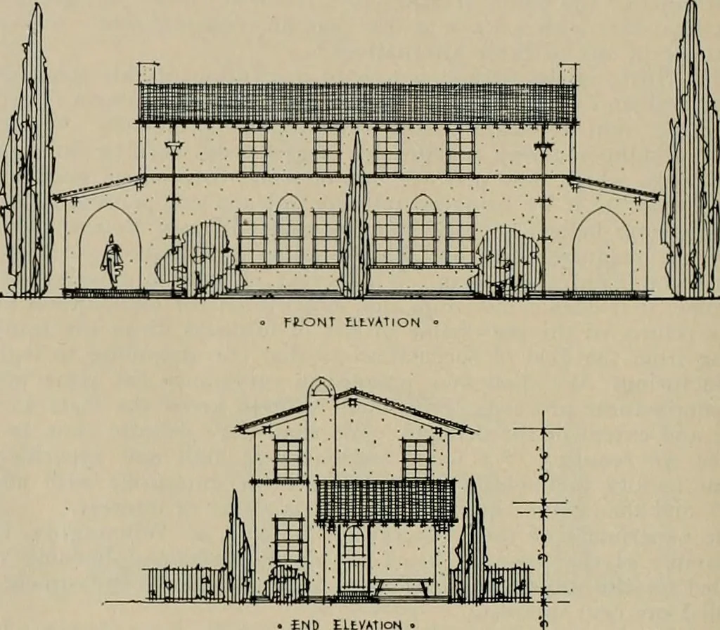 An illustration from The Architect & engineer of California and the Pacific Coast, 1905, leaf 733