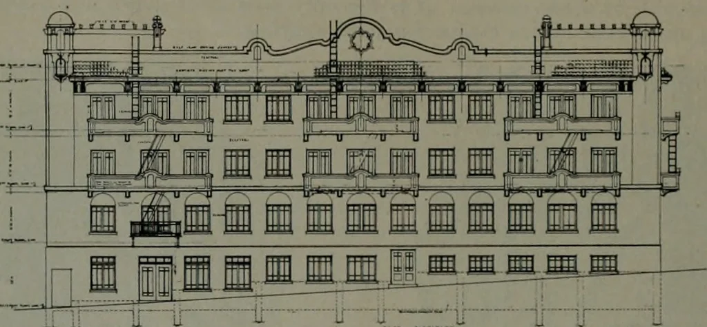 An illustration from The Architect & engineer of California and the Pacific Coast, 1905, leaf 215
