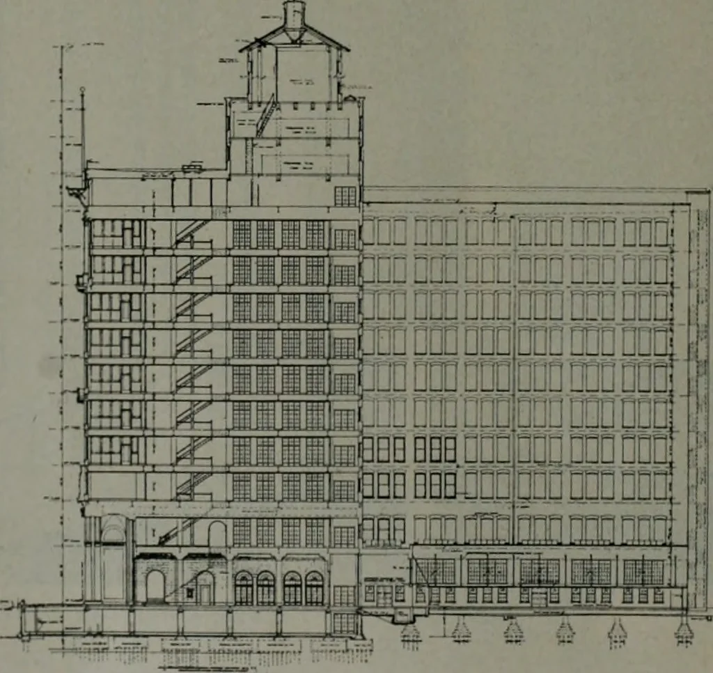 An illustration from The Architect & engineer of California and the Pacific Coast, 1905, leaf 693