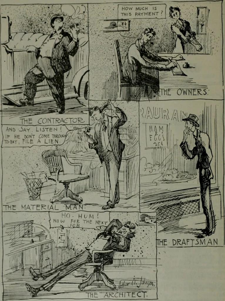 An illustration from The Architect & engineer of California and the Pacific Coast, 1905, leaf 923