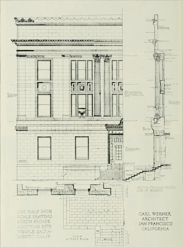 An illustration from The Architect & engineer of California and the Pacific Coast, 1905, leaf 125
