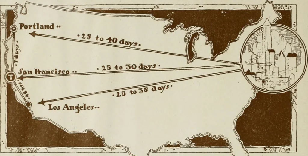 An illustration from The Architect & engineer of California and the Pacific Coast, 1905, leaf 5