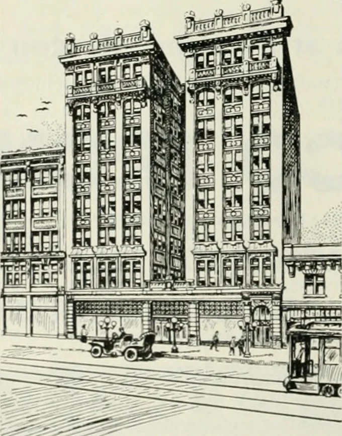 An illustration from The Architect & engineer of California and the Pacific Coast, 1905, leaf 95