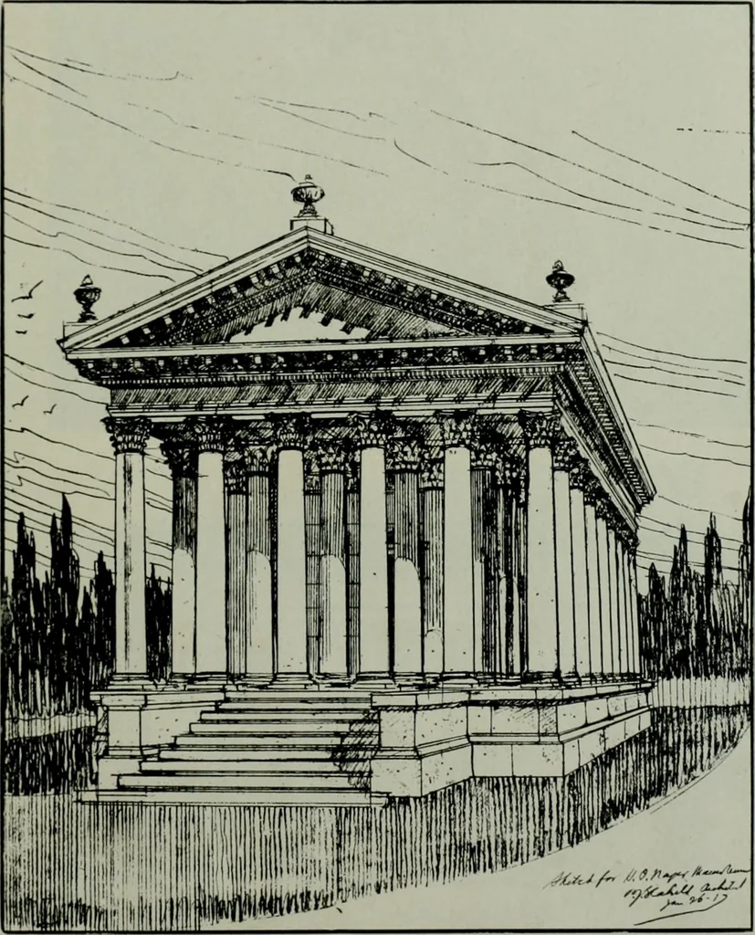 An illustration from The Architect & engineer of California and the Pacific Coast, 1905, leaf 246
