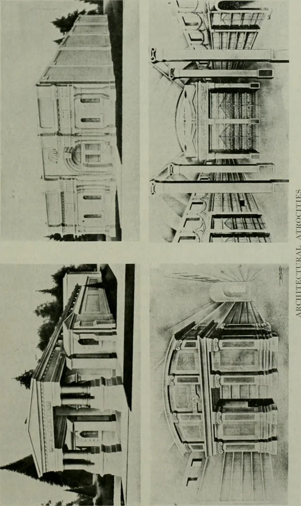 An illustration from The Architect & engineer of California and the Pacific Coast, 1905, leaf 252