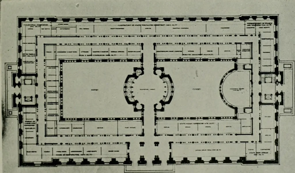 An illustration from The Architect & engineer of California and the Pacific Coast, 1905, leaf 502