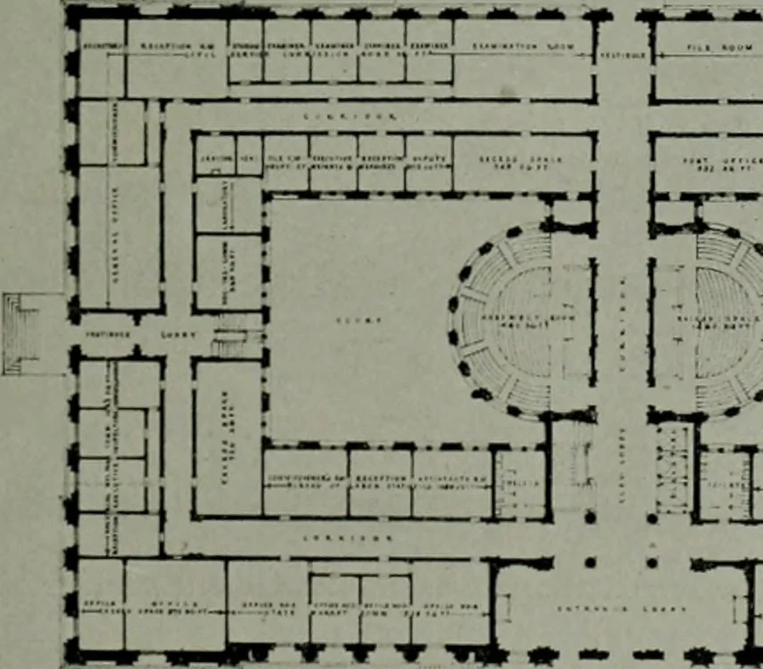 An illustration from The Architect & engineer of California and the Pacific Coast, 1905, leaf 510