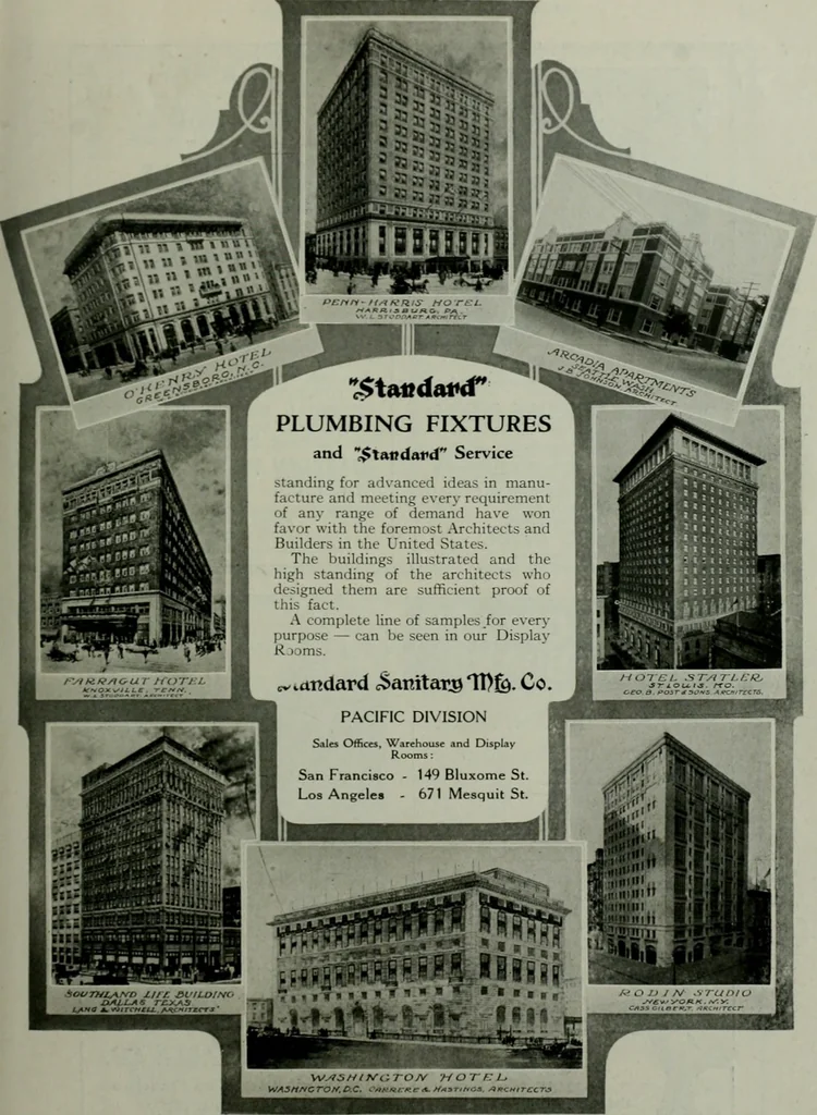 An illustration from The Architect & engineer of California and the Pacific Coast, 1905, leaf 602