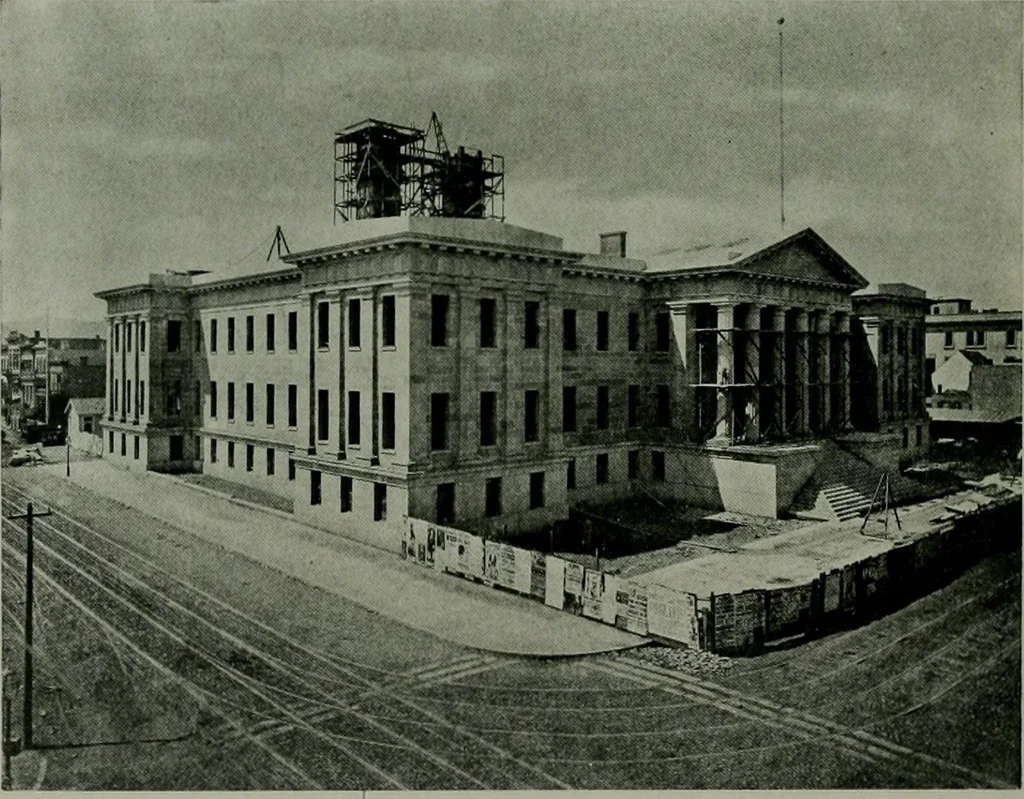 An illustration from The Architect & engineer of California and the Pacific Coast, 1905, leaf 77