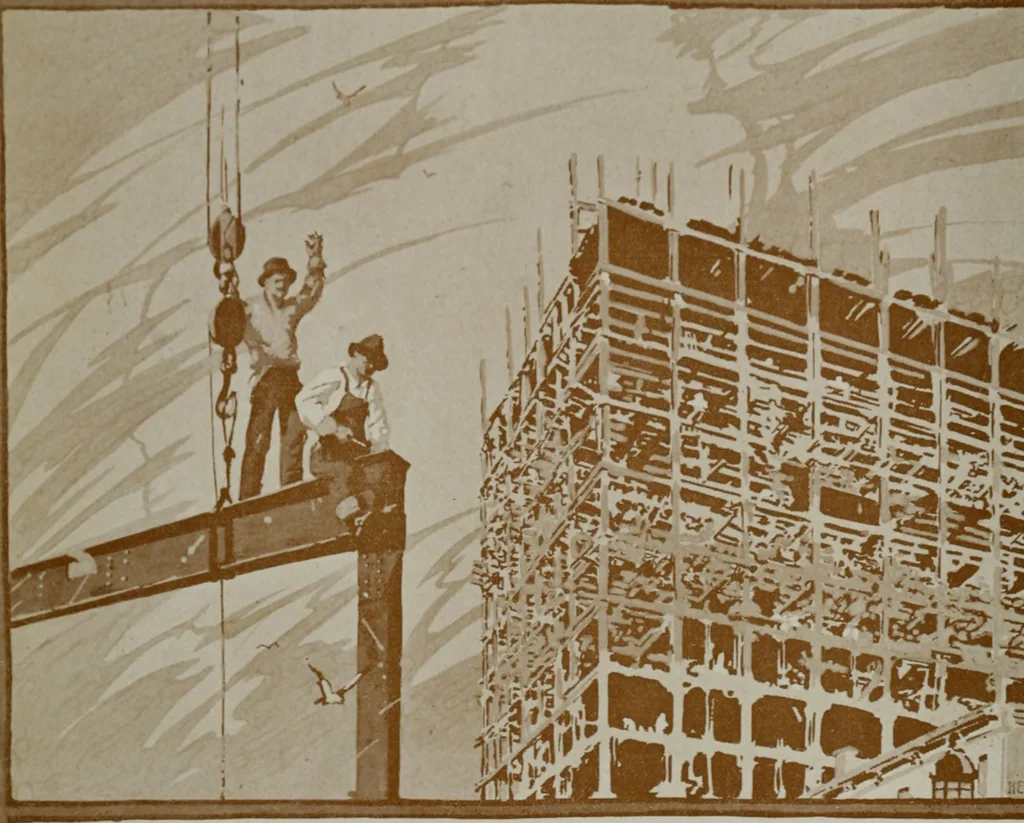 An illustration from The Architect & engineer of California and the Pacific Coast, 1905, leaf 153