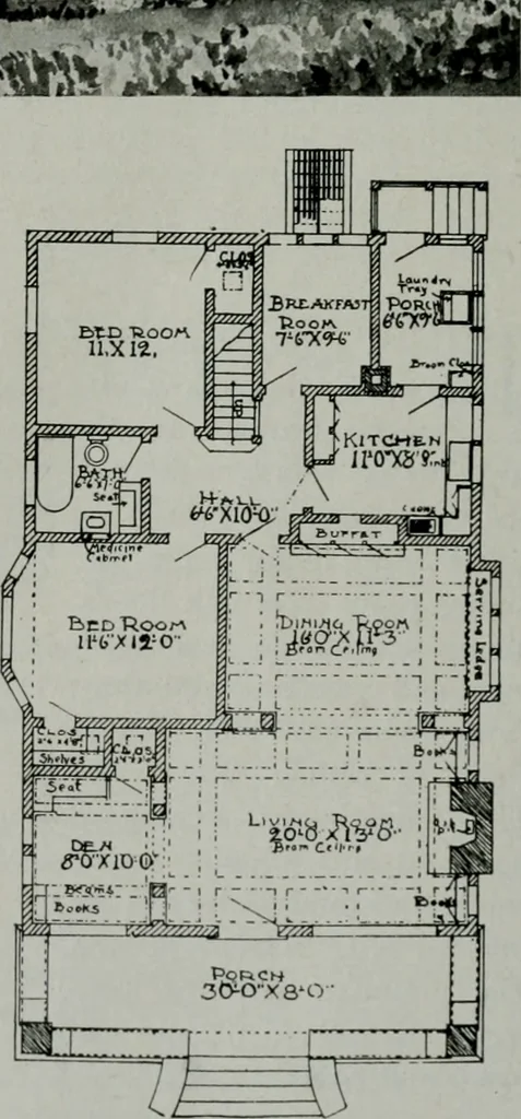 An illustration from The Architect & engineer of California and the Pacific Coast, 1905, leaf 853