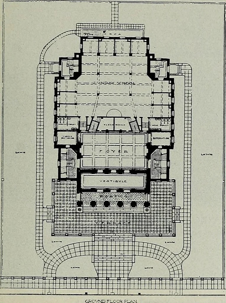 An illustration from Architect and engineer, 1905, leaf 274