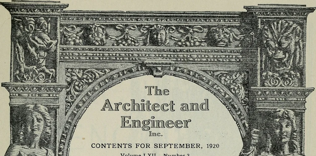An illustration from Architect and engineer, 1905, leaf 386
