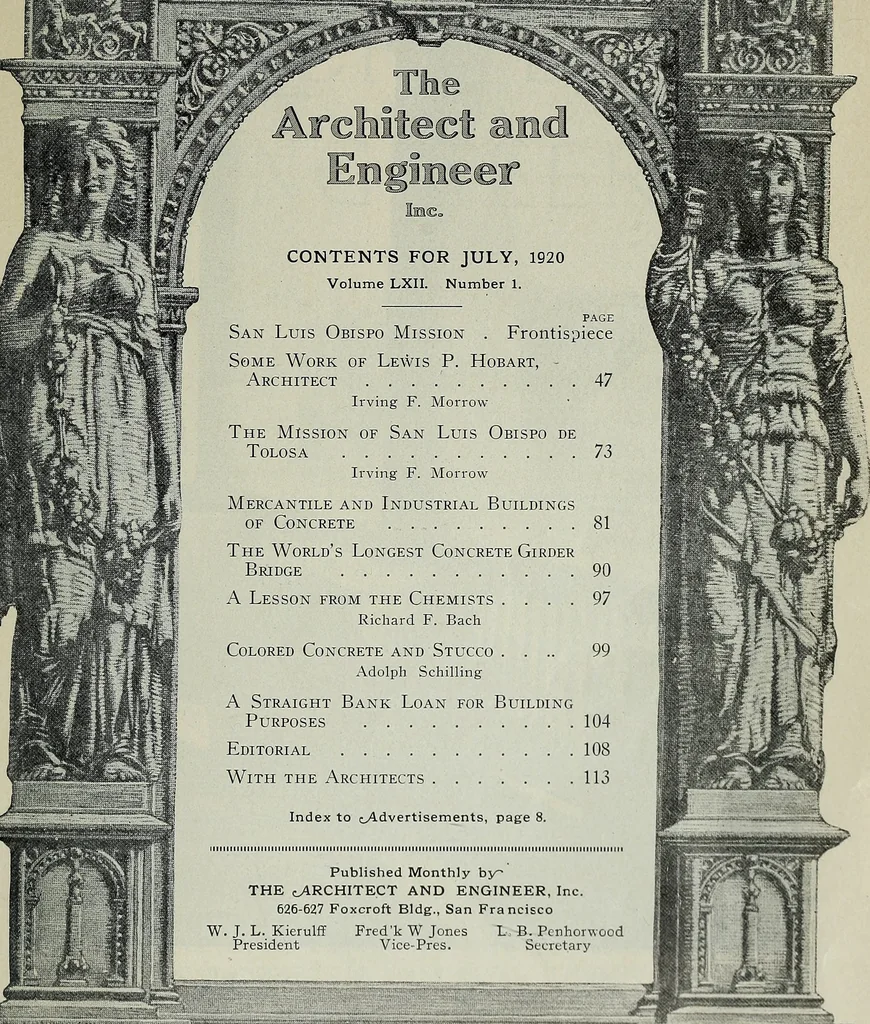 An illustration from Architect and engineer, 1905, leaf 50