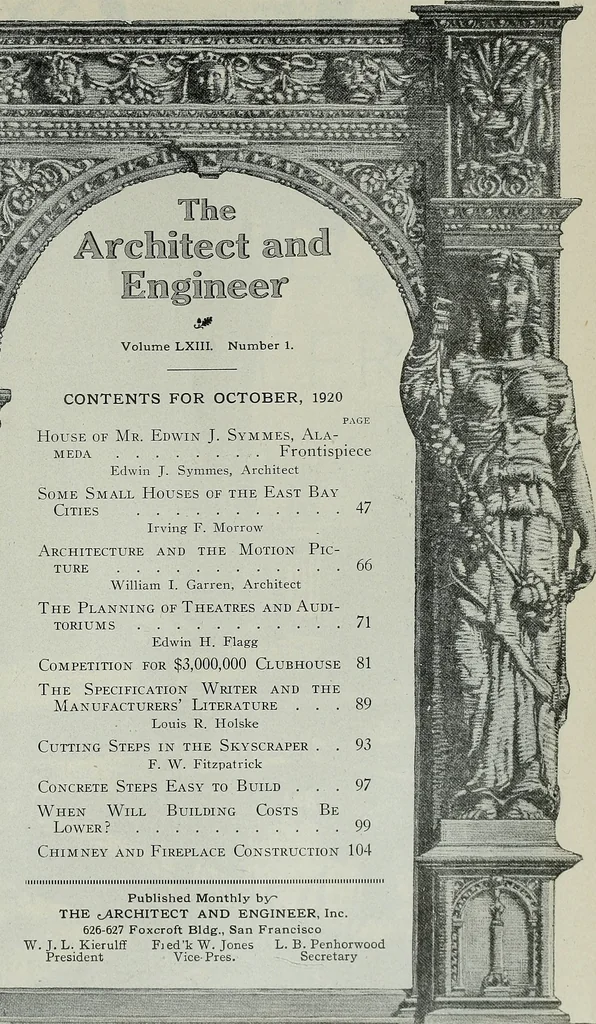 An illustration from Architect and engineer, 1905, leaf 552