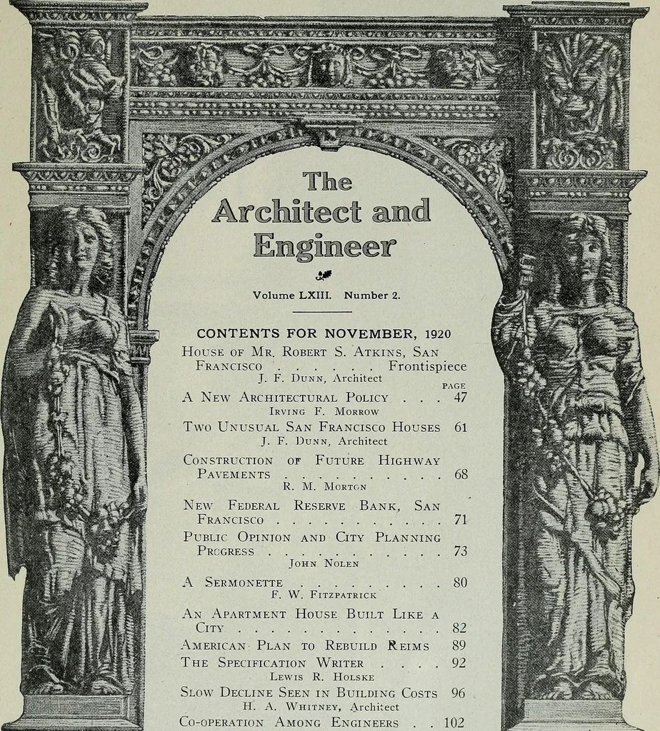 An illustration from Architect and engineer, 1905, leaf 716