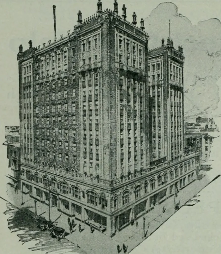 An illustration from Architect and engineer, 1905, leaf 187
