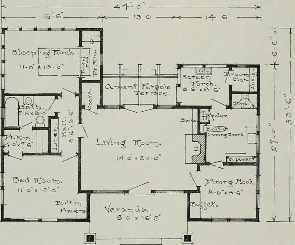 An illustration from Architect and engineer, 1905, leaf 580