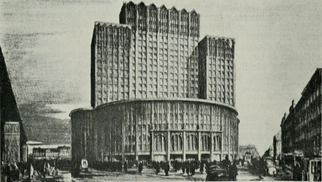 An illustration from Architect and engineer, 1905, leaf 594