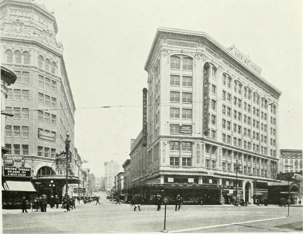 An illustration from Architect and engineer, 1905, leaf 353