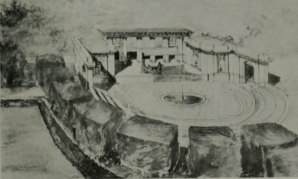 An illustration from Architect and engineer, 1905, leaf 104