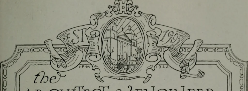 An illustration from Architect and engineer, 1905, leaf 166