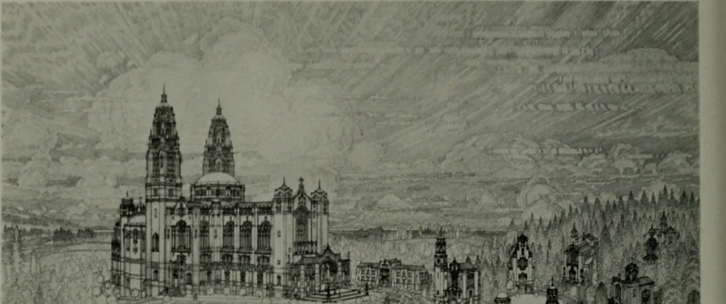 An illustration from Architect and engineer, 1905, leaf 197