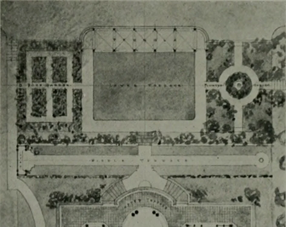 An illustration from Architect and engineer, 1905, leaf 201