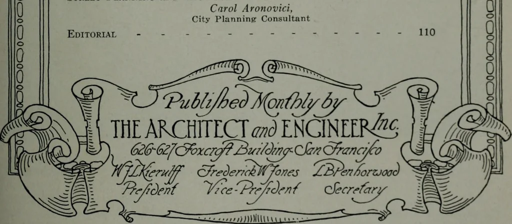 An illustration from Architect and engineer, 1905, leaf 242