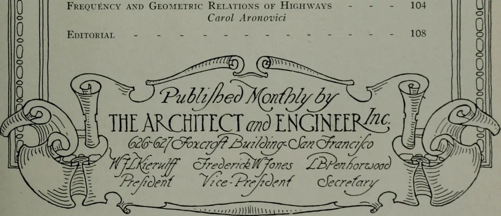 An illustration from Architect and engineer, 1905, leaf 318