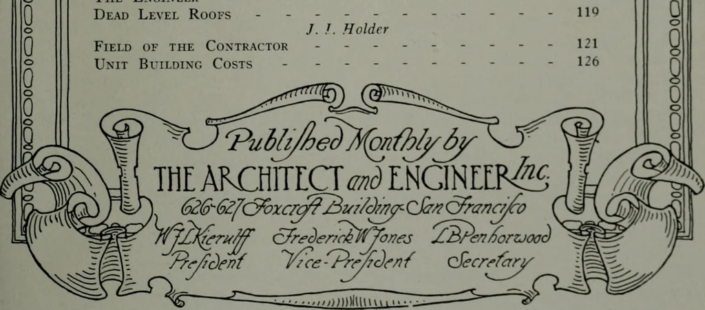 An illustration from Architect and engineer, 1905, leaf 394