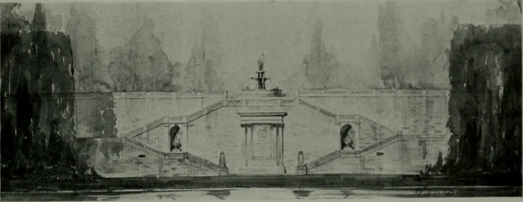 An illustration from Architect and engineer, 1905, leaf 454