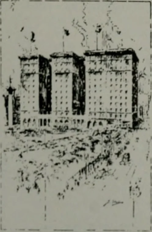An illustration from Architect and engineer, 1905, leaf 83